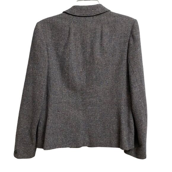 Vintage Pendleton Two Button Virgin Wool Tweed Blazer Women's Sz M/L Grey Preppy - Picture 9 of 15